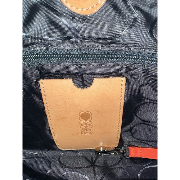 Orla Kiely Rare Cream Black Gold Solid Stem Midi Sling Crossbody Bag - Picture 9 of 16